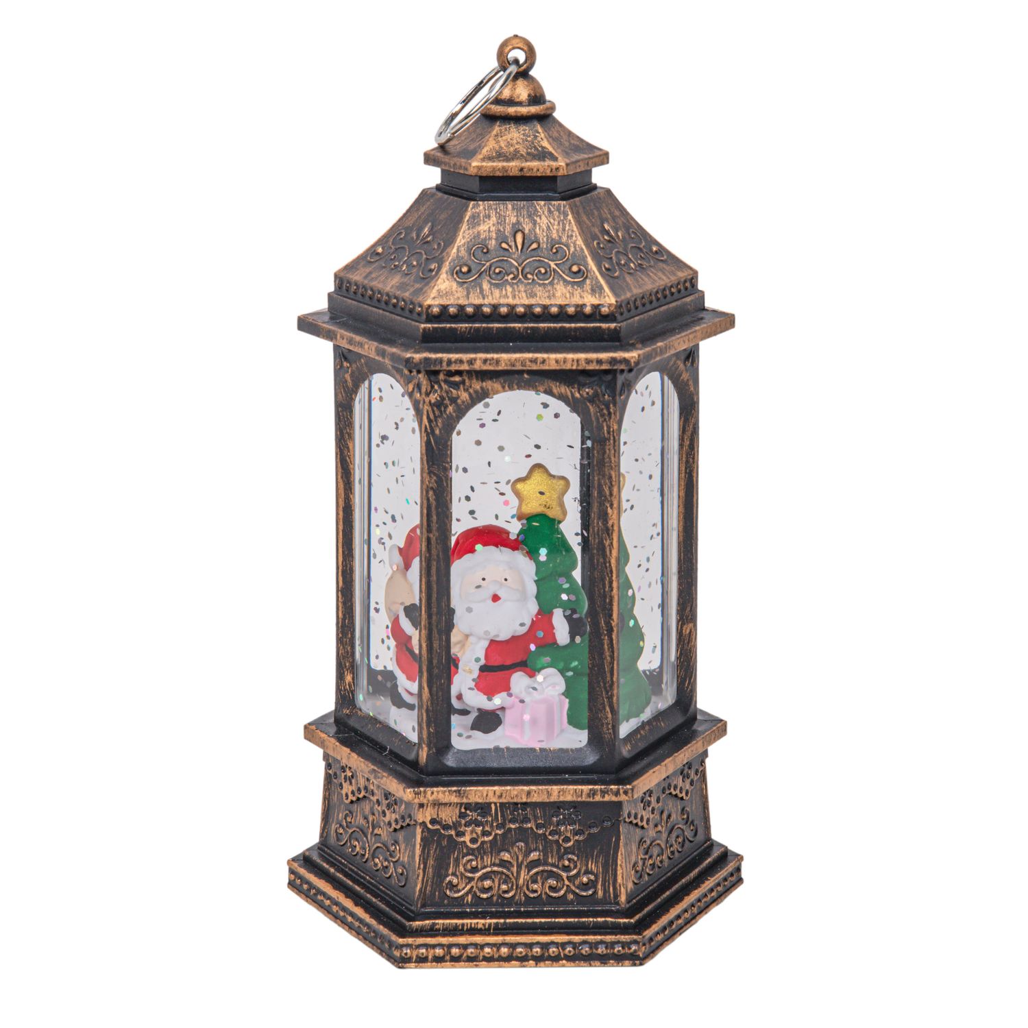 FAROL NAVIDEÑO DECORATIVO CON LUZ LED
