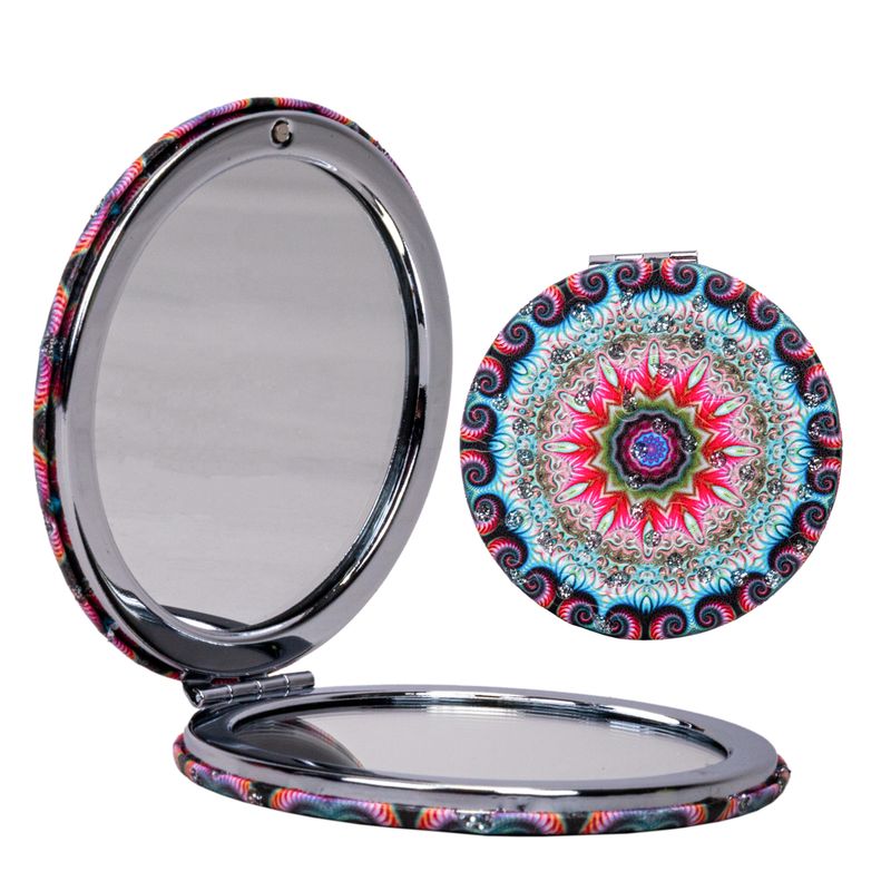 ESPEJO DE MAQUILLAJE COMPACTO - DISEÑOS MANDALAS
