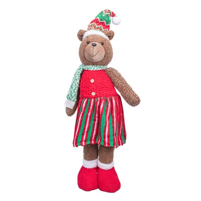 MUÑECO NAVIDEÑO DE OSO 73CM