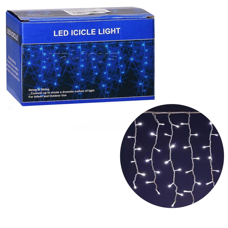 LUCES PISCA PISCA CASCADA 3M 100 LED 220V BLANCO
