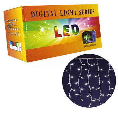 LUCES PISCA PISCA CASCADA 6M 300 LED 110V BLANCO