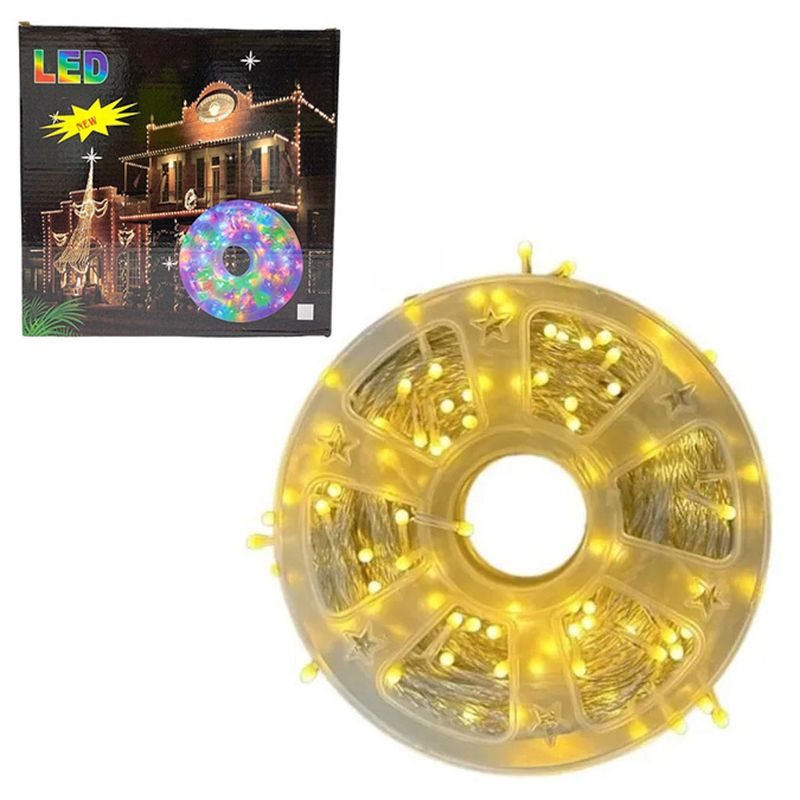 LUCES PISCA PISCA LINEAL 1000 LED 100M 220V AMARILLO