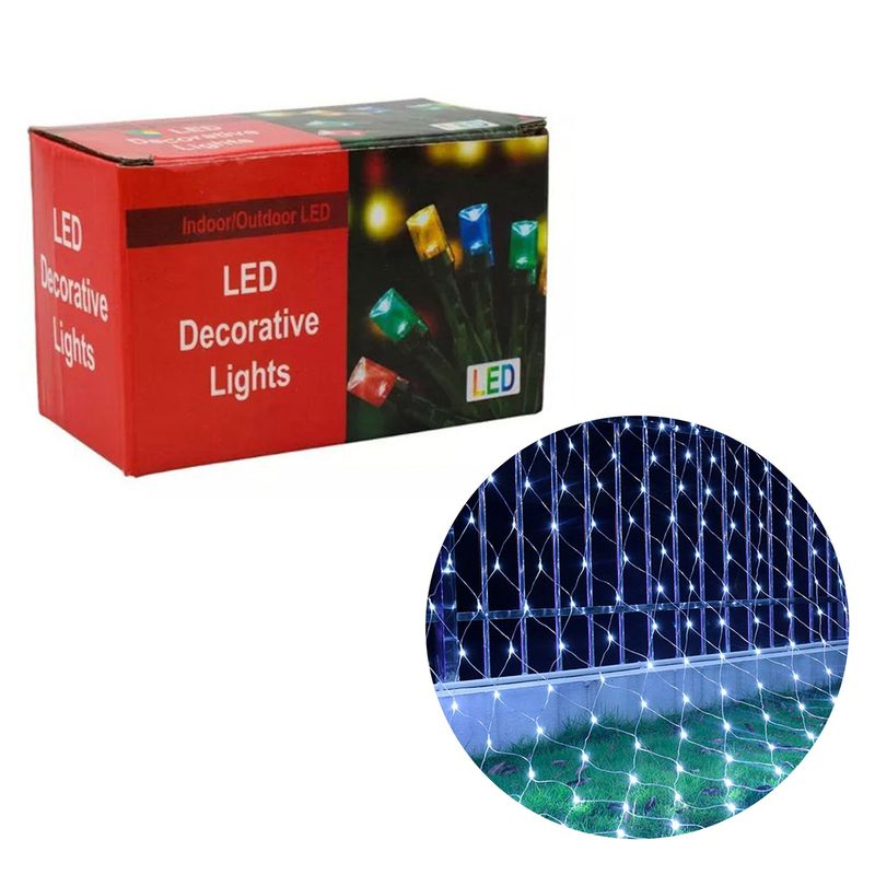 CORTINA DE LUCES 1,5 X 1,5 M 96L 220V BLANCO