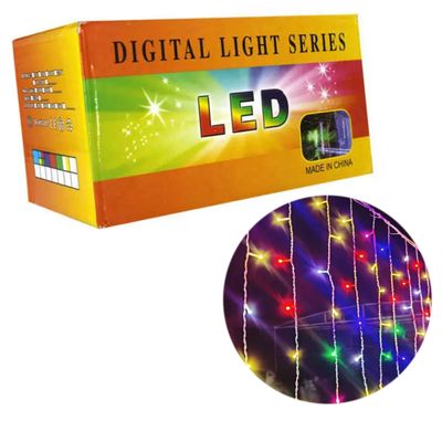 LUCES PISCA PISCA CASCADA 6M 300L 110V COLORIDO