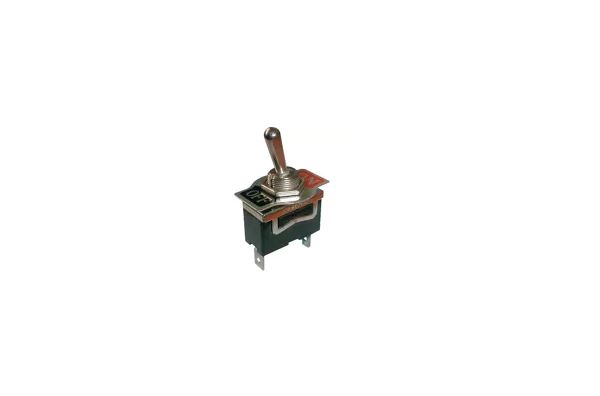 Interruptor de alavanca 2 posições estáveis - ON-OFF - 250VAC 10A (2 pinos) - preto