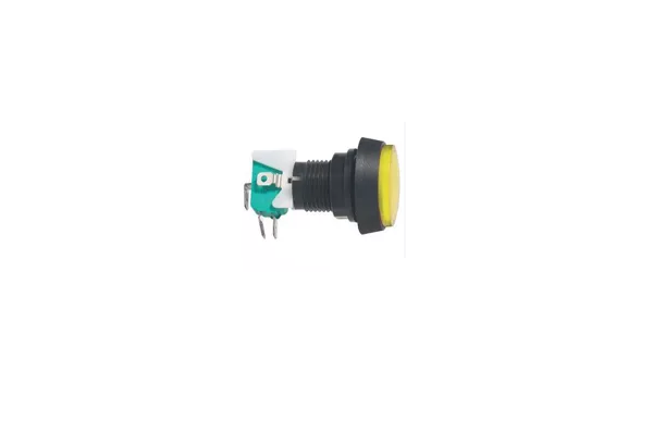 Botão de pressão ON-(ON) 250V 10A amarelo