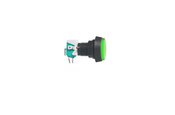 Botão de pressão ON-(ON) 250V 10A verde