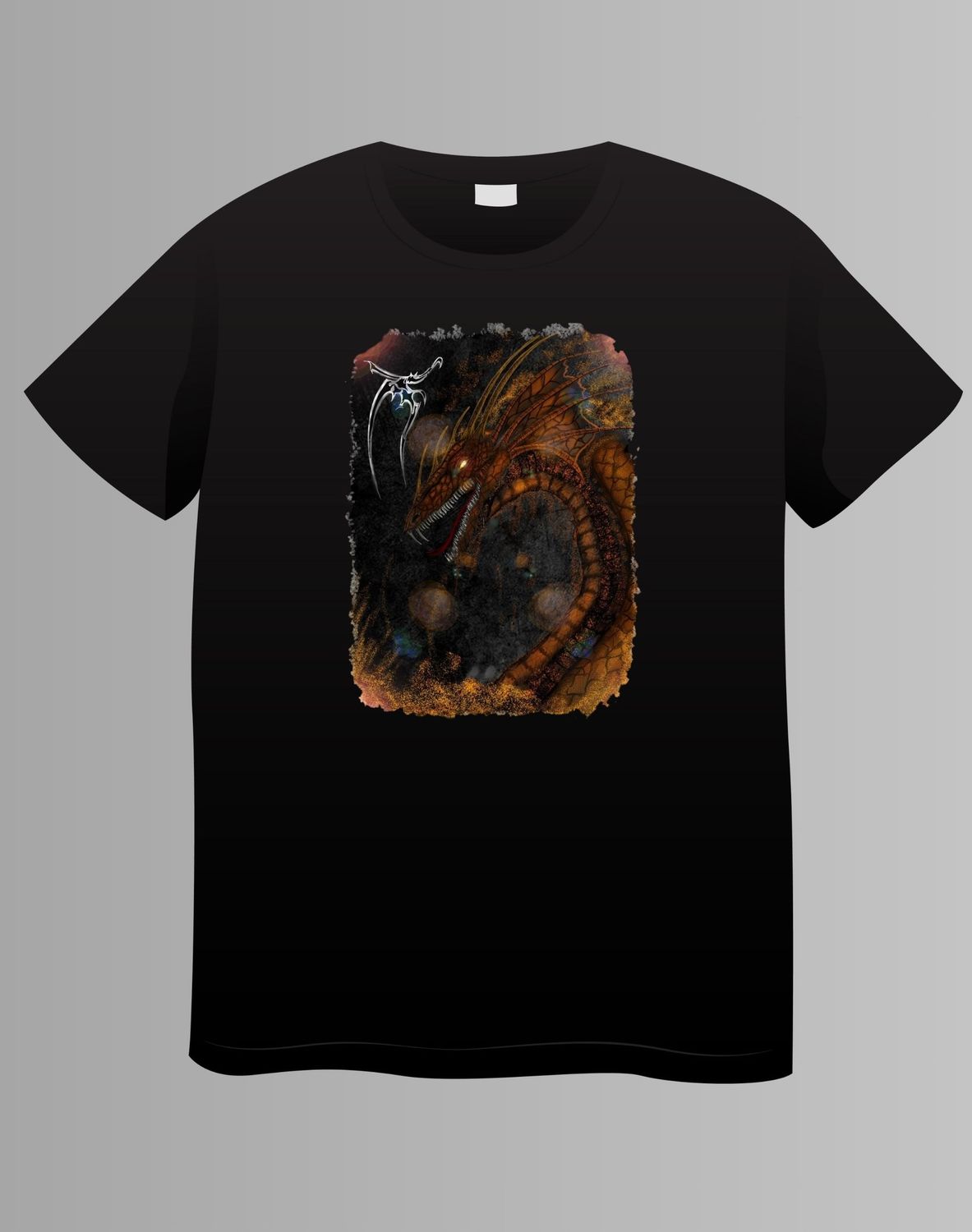 T-Shirt exklusiv Dark Sripter  "roter Drachen"