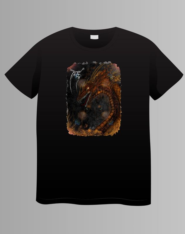T-Shirt exklusiv Dark Sripter T-Shirt exklusiv Dark Sripter "roter Drachen"