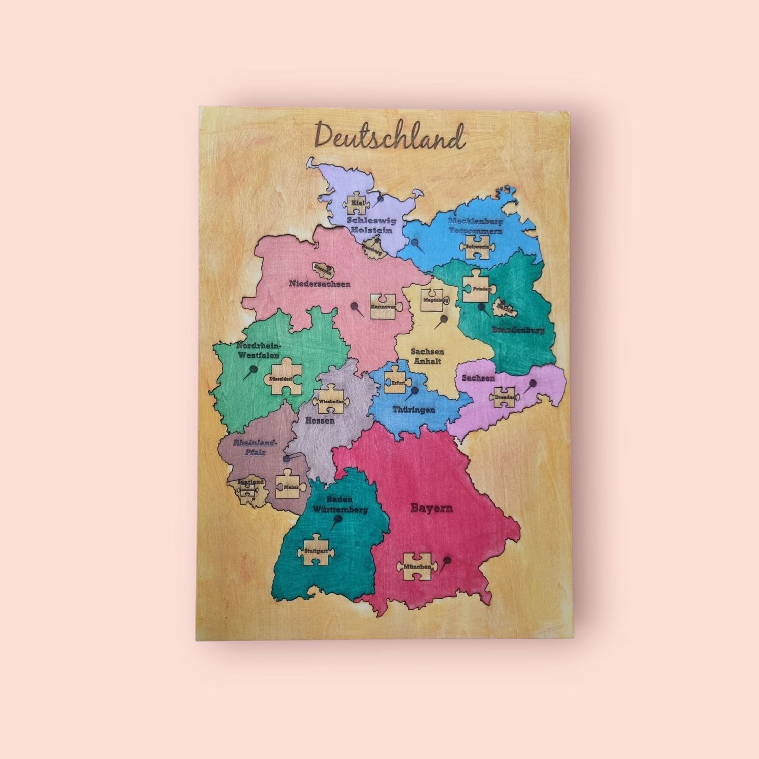 Wie gut kennst du Deutschland? Holzpuzzle