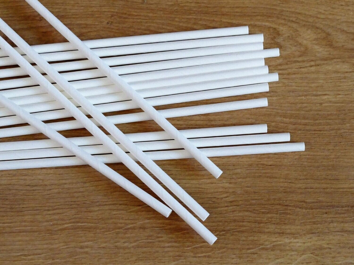 Trinkhalme, weiß,  6mmx200mm
