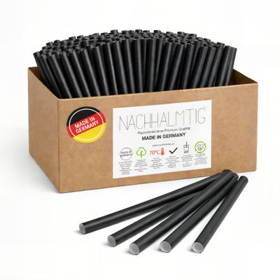 Papierstrohhalme Schwarz