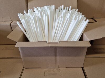 Auswahl Trinkhalme Strohhalme weiß