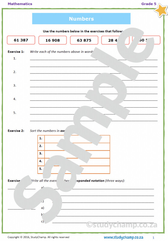Grade 5 Mathematics Workbook: Easter Holiday Revision