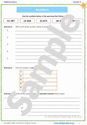 Grade 5 Mathematics Workbook: Easter Holiday Revision