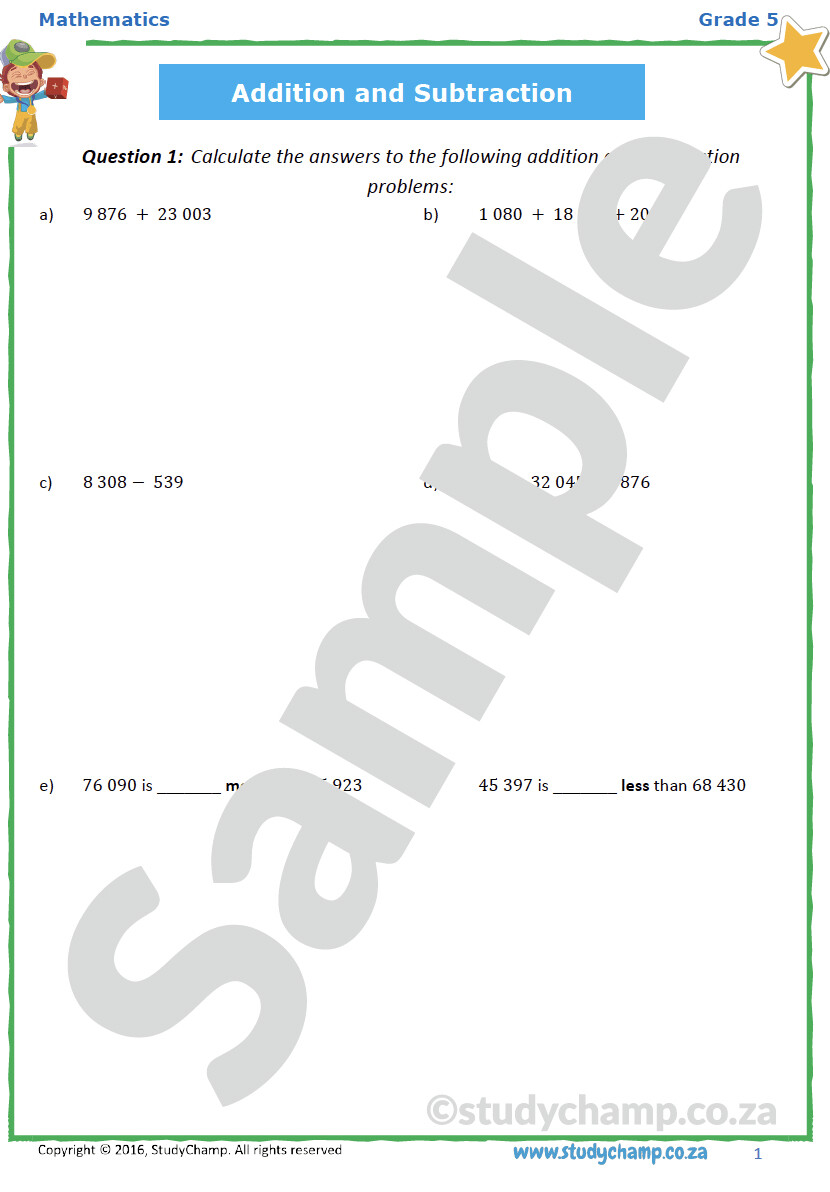 Grade 5 Mathematics Workbook: Operations - Advanced