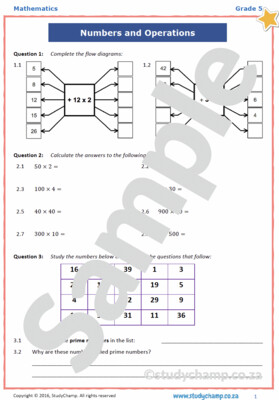Grade 5 Mathematics Test: Mixed Concepts 4