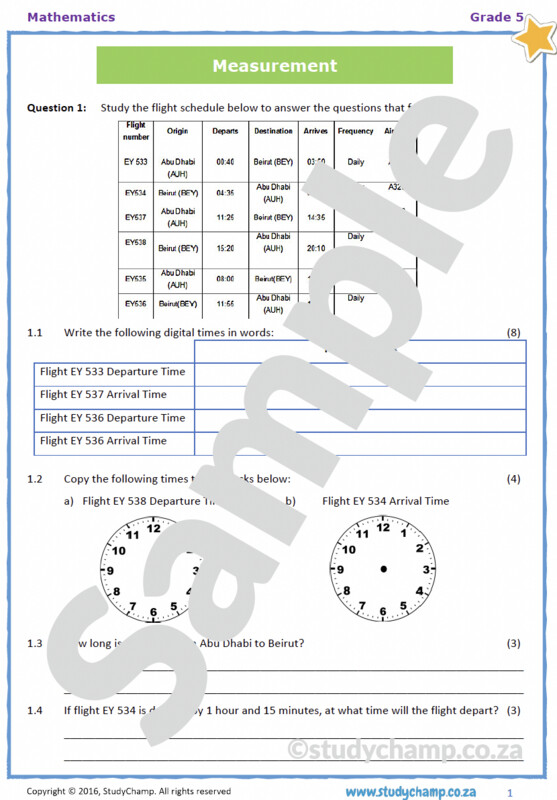 Grade 5 Mathematics Test: Mixed Concepts 5