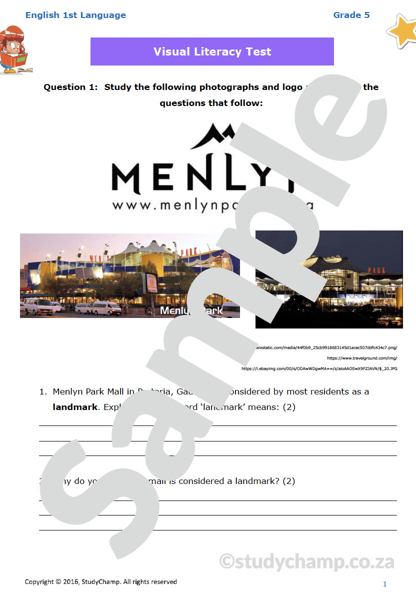 Grade 5 English Visual Literacy: Menlyn