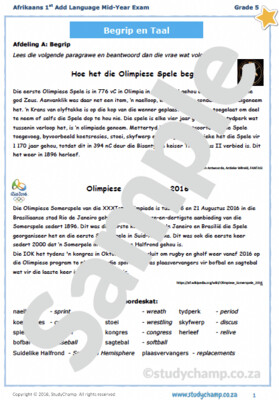 Grade 5 Mid-Year Exam Bundle