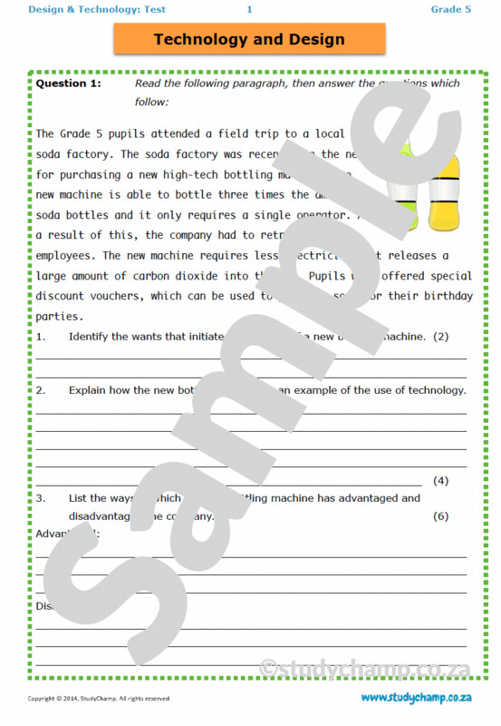 Grade 5 Technology Test: Design Process