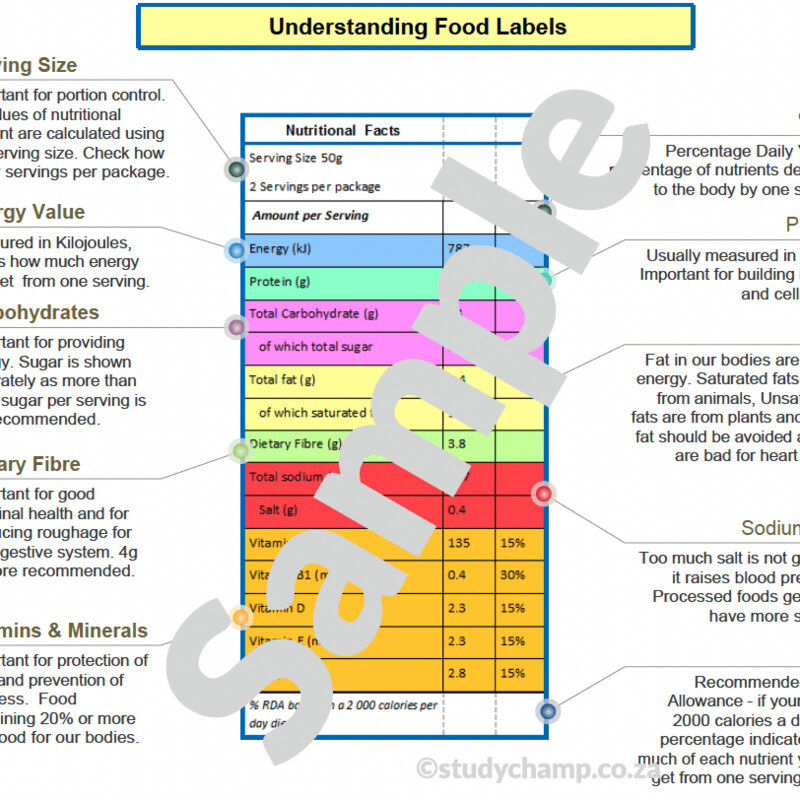 Life Orientation Summary: Food Labels, Additives and Food Safety