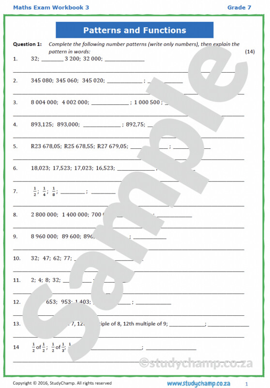 Grade 7 Mathematics Year-end Exam Revision: Workbook 3