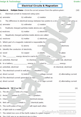 Grade 7 Technology Test: Circuits