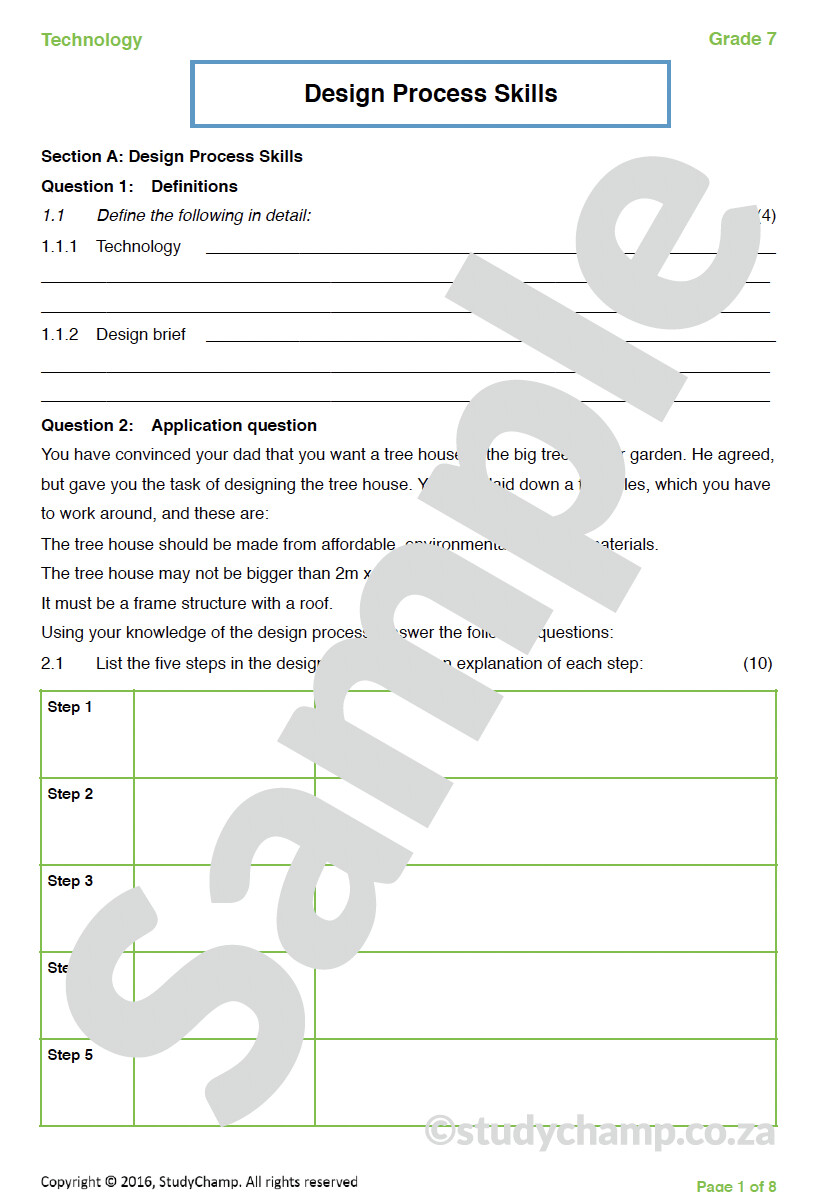 Grade 7 Technology Test: Design, Magnetism and Recycling