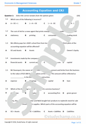 Grade 7 Economic and Management Sciences Bundle
