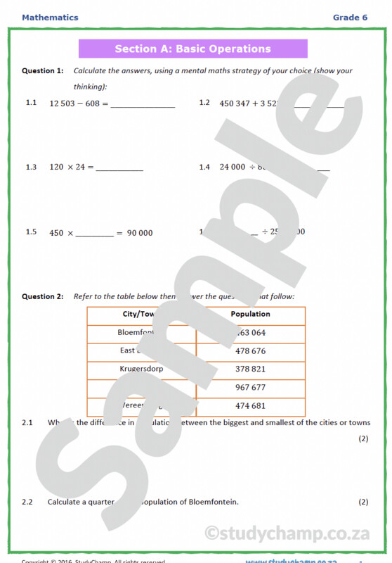 Grade 6 Maths Workbook: Mixed Practice
