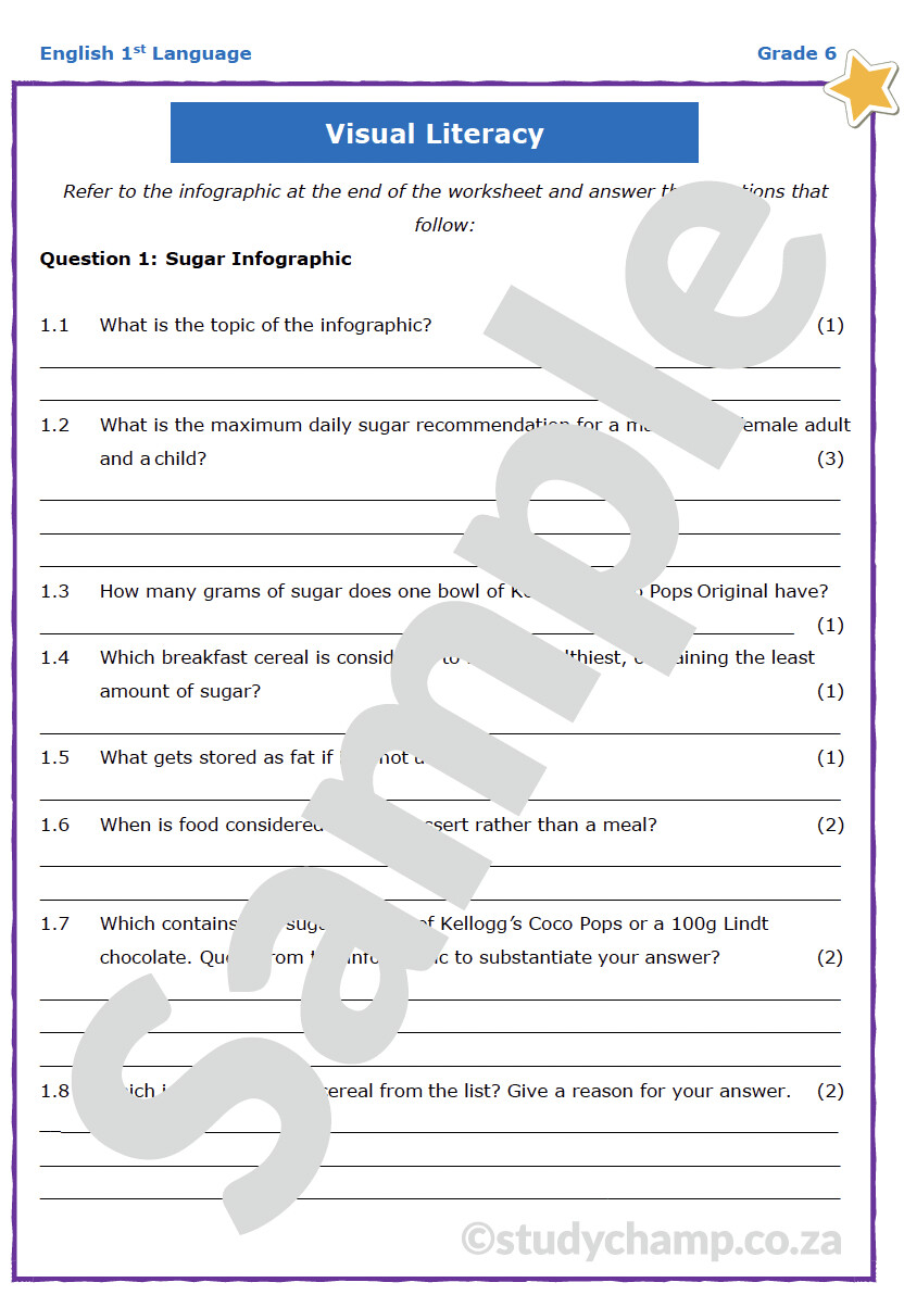 Grade 6 English Visual Literacy: Sugar