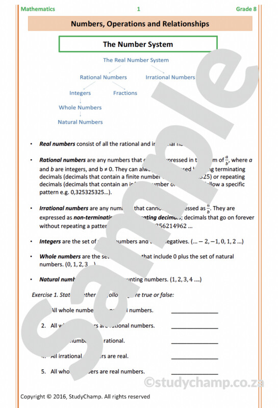Grade 8 Mathematics Workbook: Numbers, Multiples and Factors