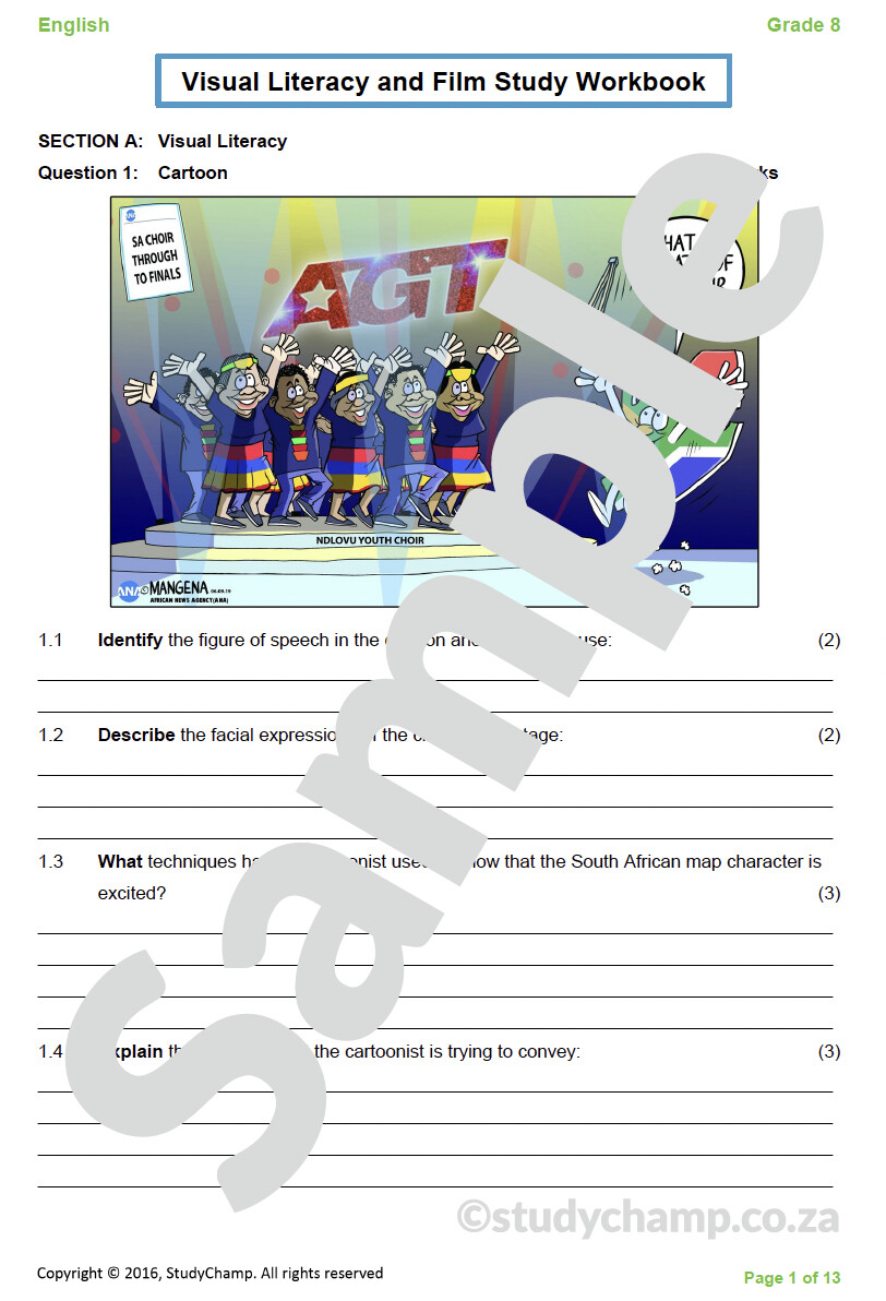 Grade 8 English Workbook: Visual Literacy and Film Study - Pip