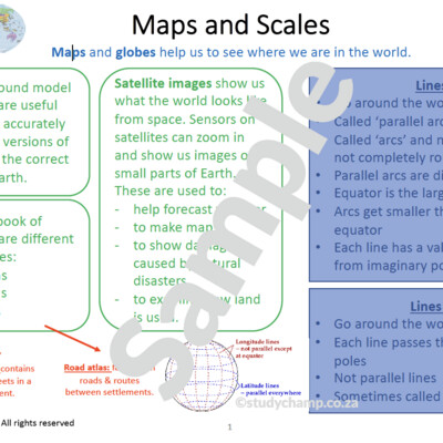 Grade 8 Geography Summary: Maps and Scales