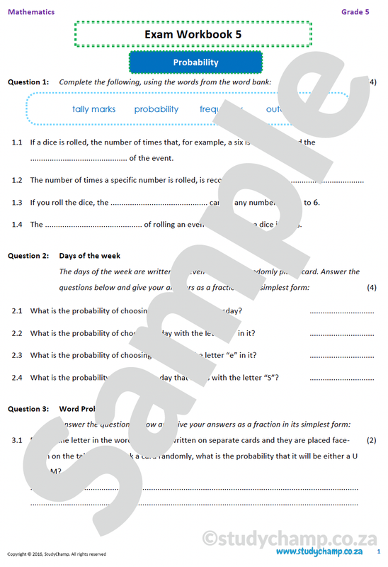 Grade 6 Maths Year-end Exam Revision: Workbook 5