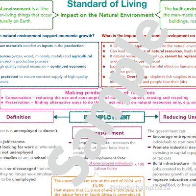 Grade 8 EMS Summary: Standard of Living