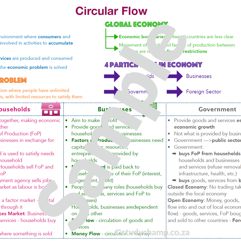 Grade 9 EMS Summary: Circular Flow