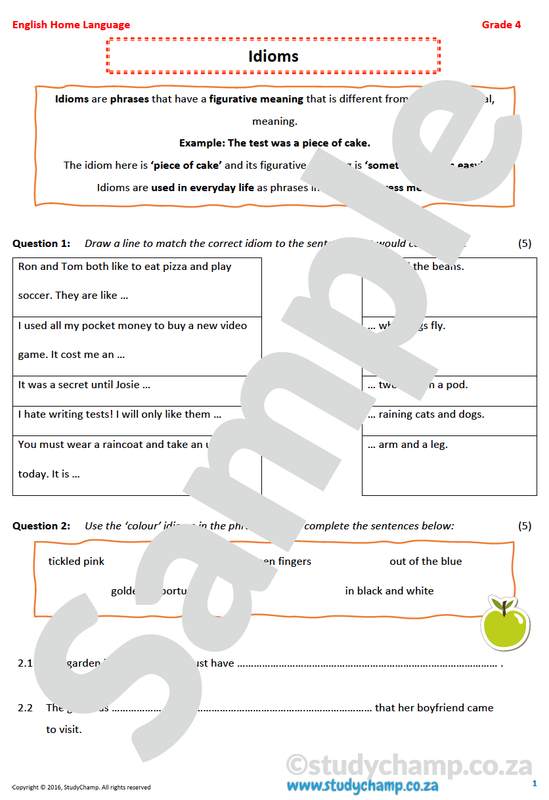 Grade 4 English: Idioms