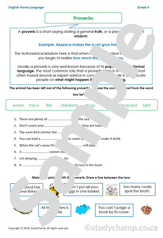 Grade 4 English: Proverbs