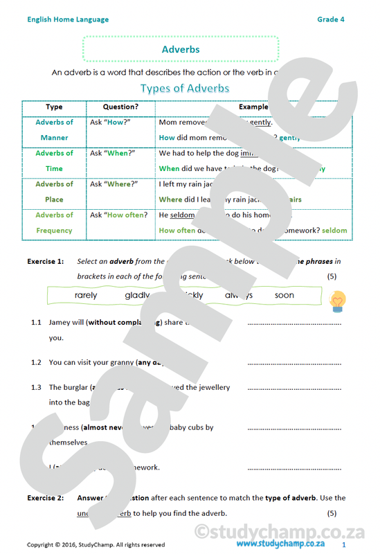Grade 4 English: Adverbs