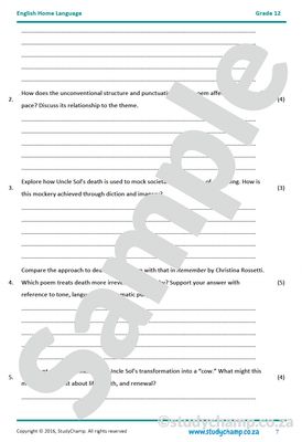 Grade 12 IEB English Home Language: Poetry - Will it be so again and Nobody loses all the time