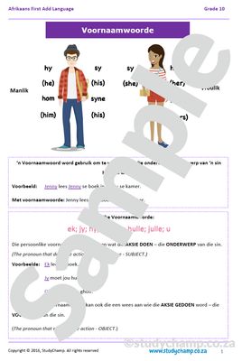 Grade 10 Afrikaans: Voornaamwoorde