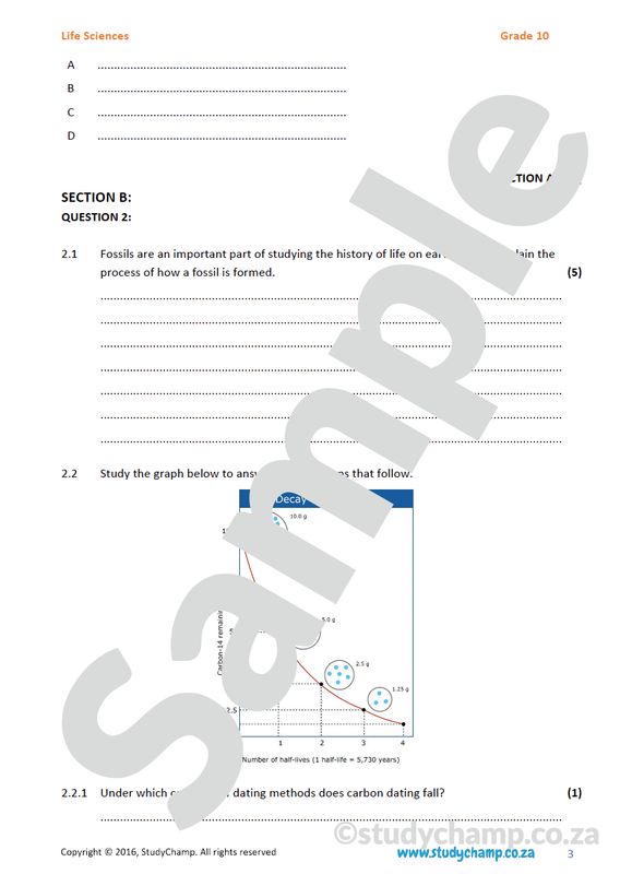 Grade 10 DOE Life Sciences Test: History of Life