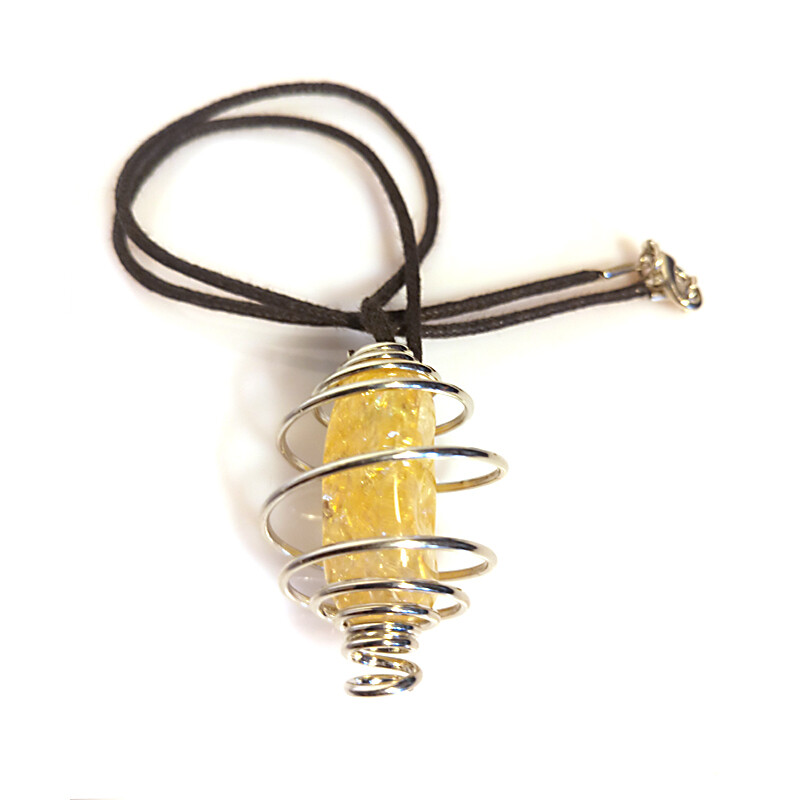 CITRINE - Sprial Necklace