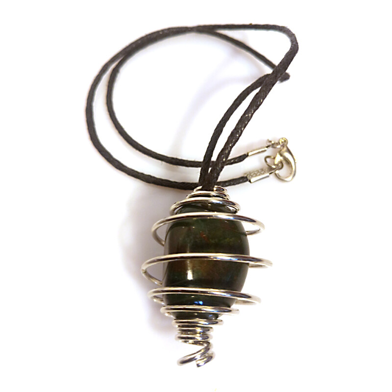 BLOODSTONE - Sprial Necklace