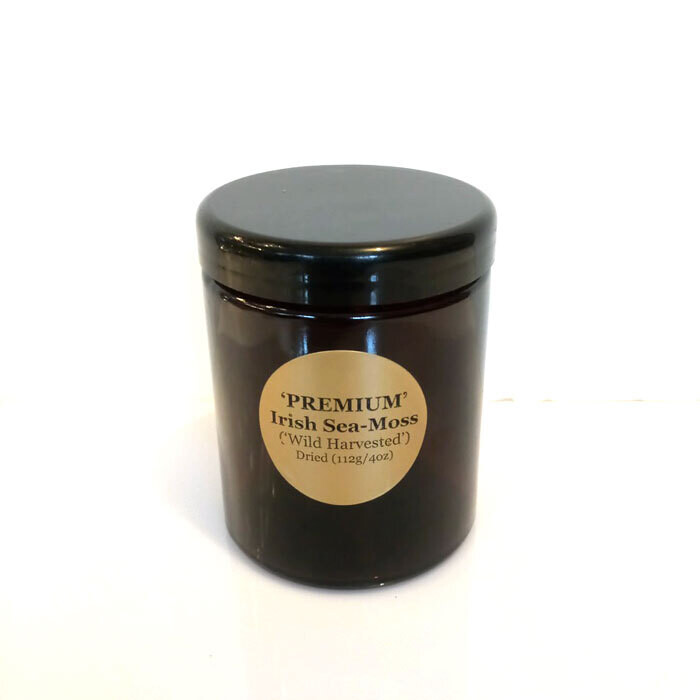 Premium Irish Sea Moss &#39;Powder&#39; - (IN GLASS JAR)  4oz / 112g