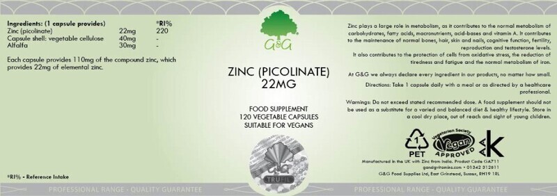 Zinc (Picolinate - 22mg)