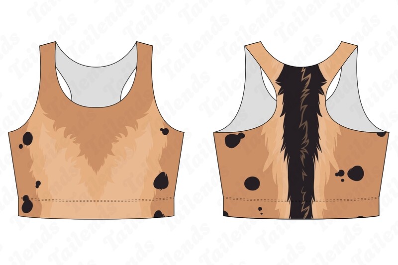 Spotty Yeen BLACK N&#39; TAN - Racerback Crop