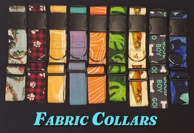 Adjustable 1.5" Fabric Collars